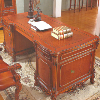 Executive Office Table and Bookshelf for Home Office Furniture