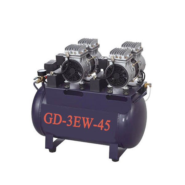 冲钻便携静音无油空气压缩机GD-3EW-45（一拖三）