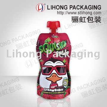 Beverage Stand Up Bag with Aluminum Foil + Customized Cap