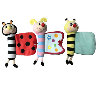 Cute Cartoon Plush Bee Toy Cloth Book for Baby