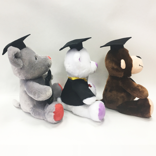 OEM Stuffed Plush Graduation Animal Graduation Teddy Bears with Cap