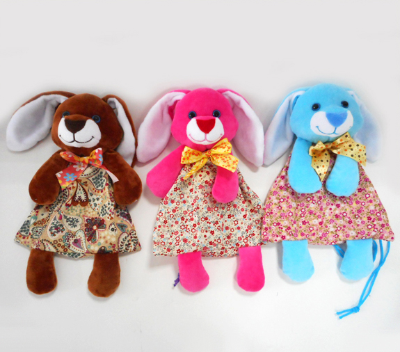 Colorful Rabbit Toy Easter Bunny Plush Bags for Decoration