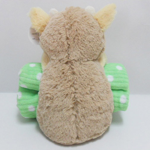 Stuffed Soft Plush Bull Toy Baby Blanket