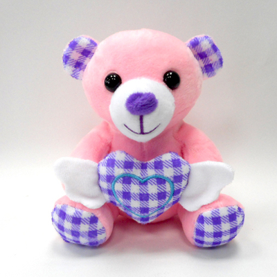 Soft Baby Gift Cute Mini Pink Teddy Bear Plush Toy with Heart