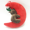 Soft Big Red Moon Shaped with Deer Plush Toy