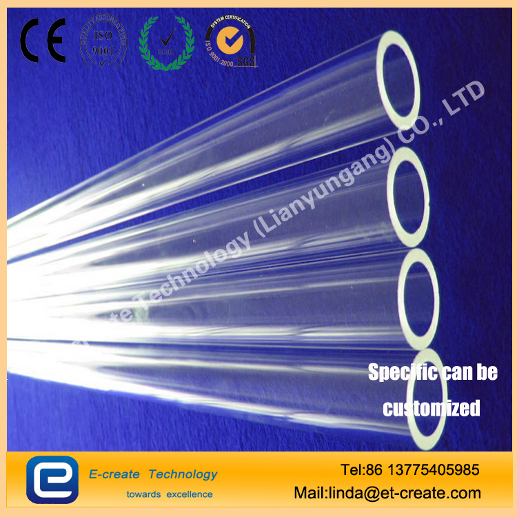 Quartz tube. Sterilization lamp outside the water casing, quartz water treatment casing