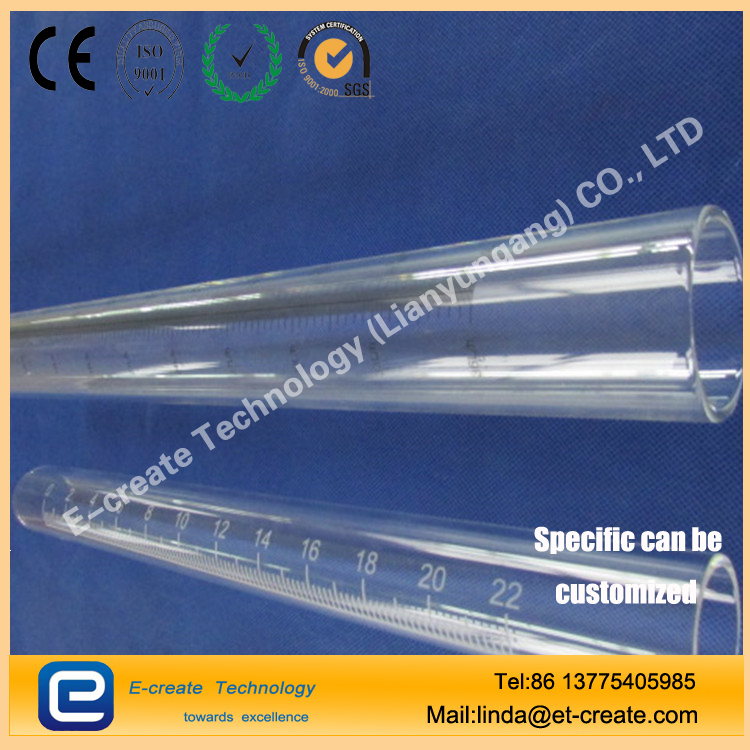 Quartz scale level tube Quartz silk screen glass tube