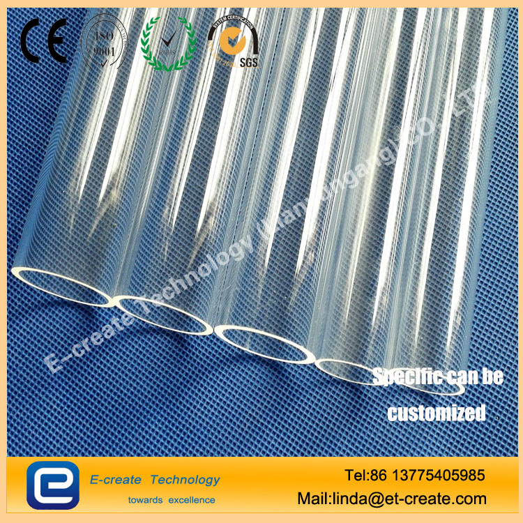 Uv lamp water treatment quartz sheath tube (one end of the round, flat, double-pass)