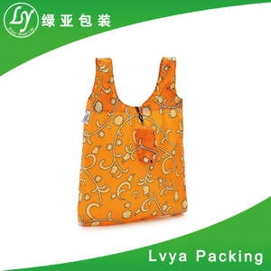 Wholesale eco-friendly cheap full color printing tote bag, 600 denier polyester tote bag