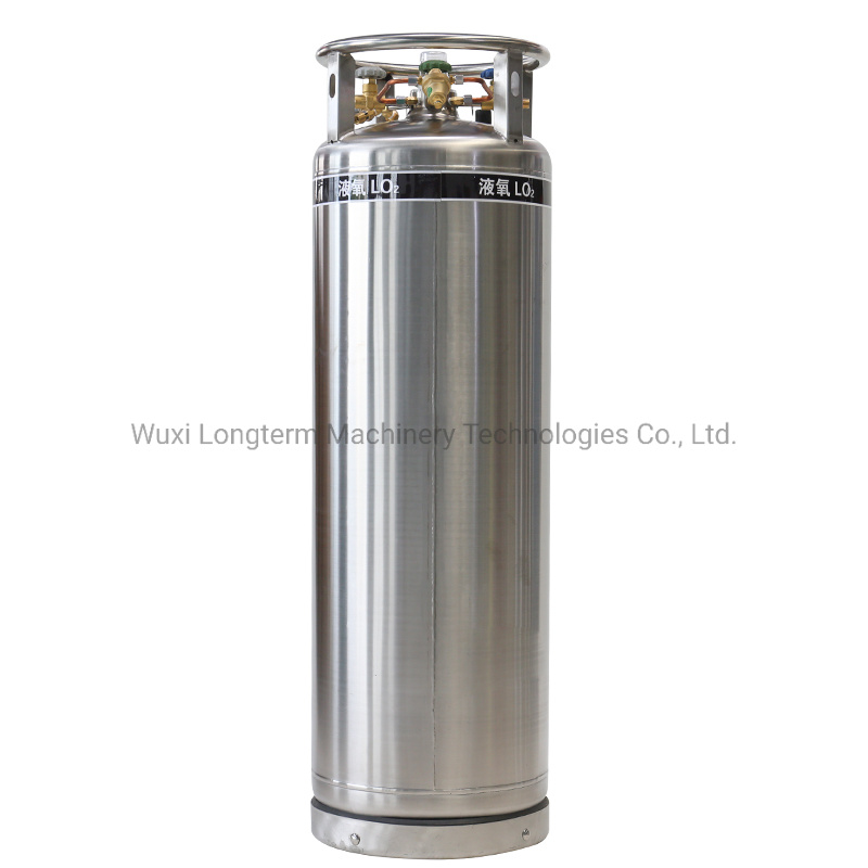 CE/En Standard Cryogenic Liquid Oxygen Nitrogen Argon Insulation Dewar Cylinder, Insulated Welded Cryogenic Liquid Oxygen Dewar Cylinders~