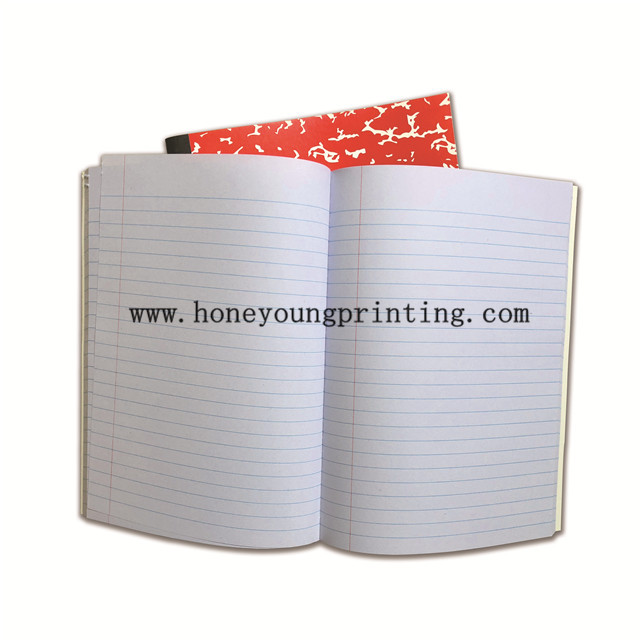 Couse Composition Livre 9.75x7.5 Inch 100 Feuilles Wide Rule Couverture En Classique Marbre Couleurs Assorties