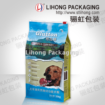 Non-toxic Safety Cat Pet Food Packaging Bags With Square Bottom