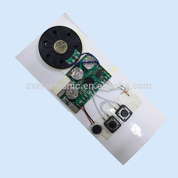 Custom recordable sound module for greeting card and postcard
