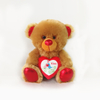 Valentine Bears with Red Heart in Hand Plush Valentine Bears