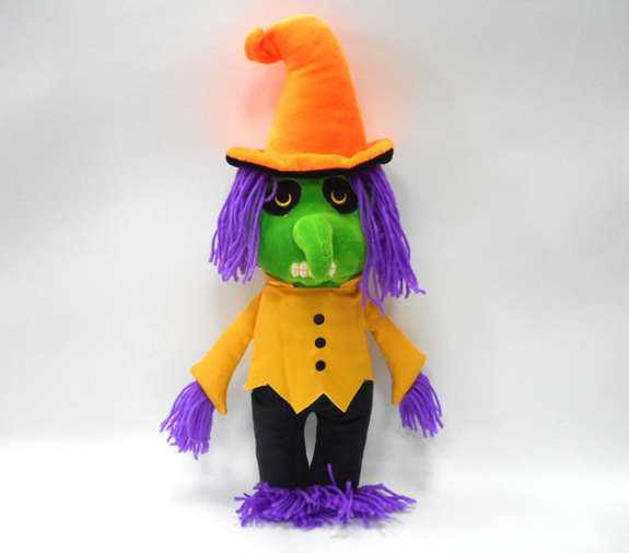 Cute Stuffed Halloween Custom Stuffed Plush Doll Toys with Orange Hat