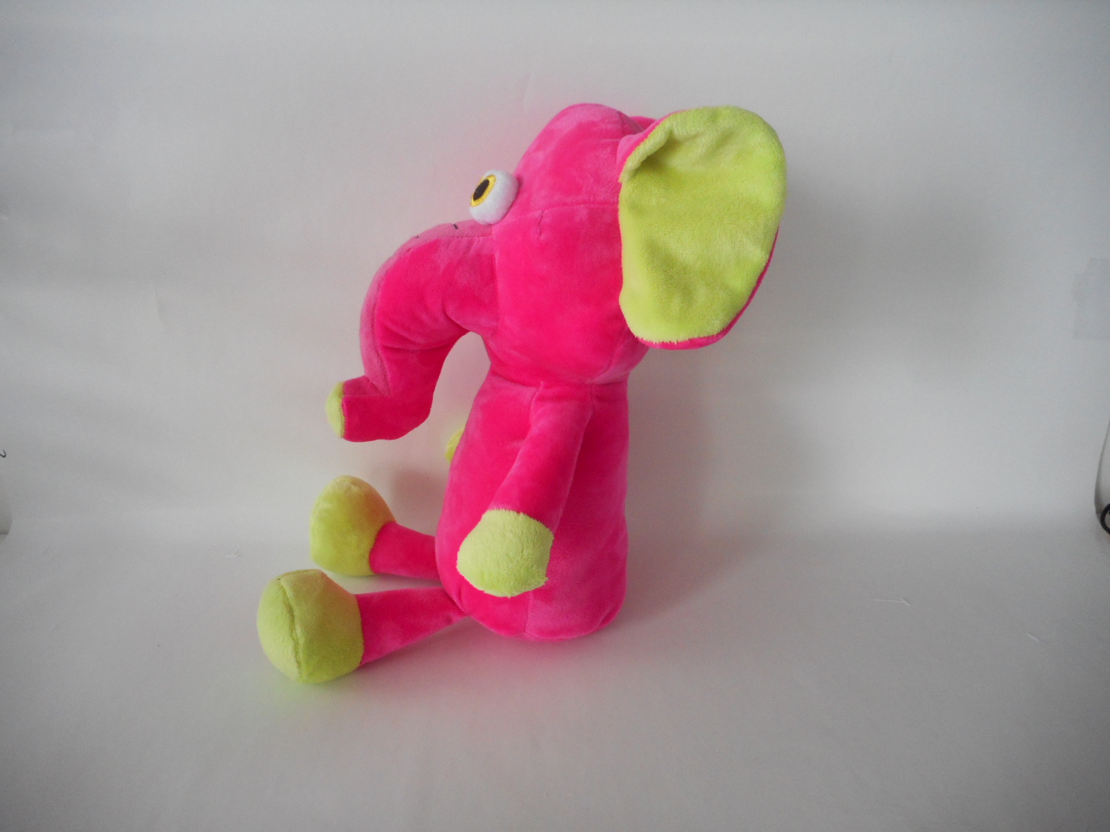 Cute Cartoon 3D Big Eyes Pink Elephant Plush Toy