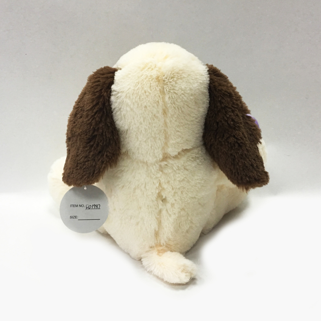 Valentine Light Brown Plush Soft Dog With Heart