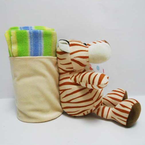 Custom Plush Tiger Shaped Animal Blanket for Kids