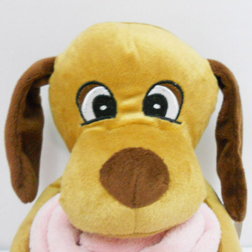 11 " Cute Dog Toy Stuffed Animal Plush Pillow Blanket