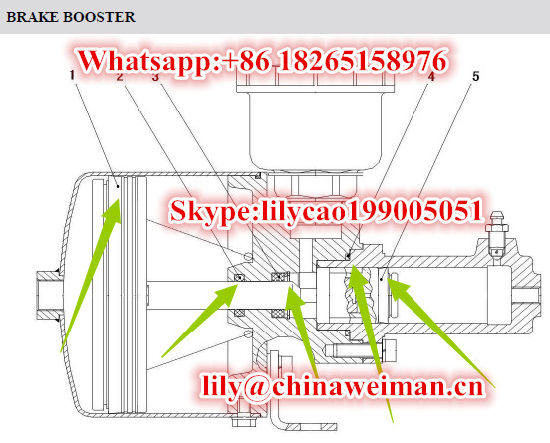 Sdlg LG936L Wheel Loader Brake Booster Parts Sealing Ring Kit 4120000090051