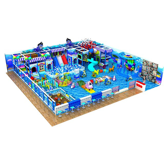 Ocean Themed Amusement Park Kids Мягкая крытая игровая структура с шаровой балкой