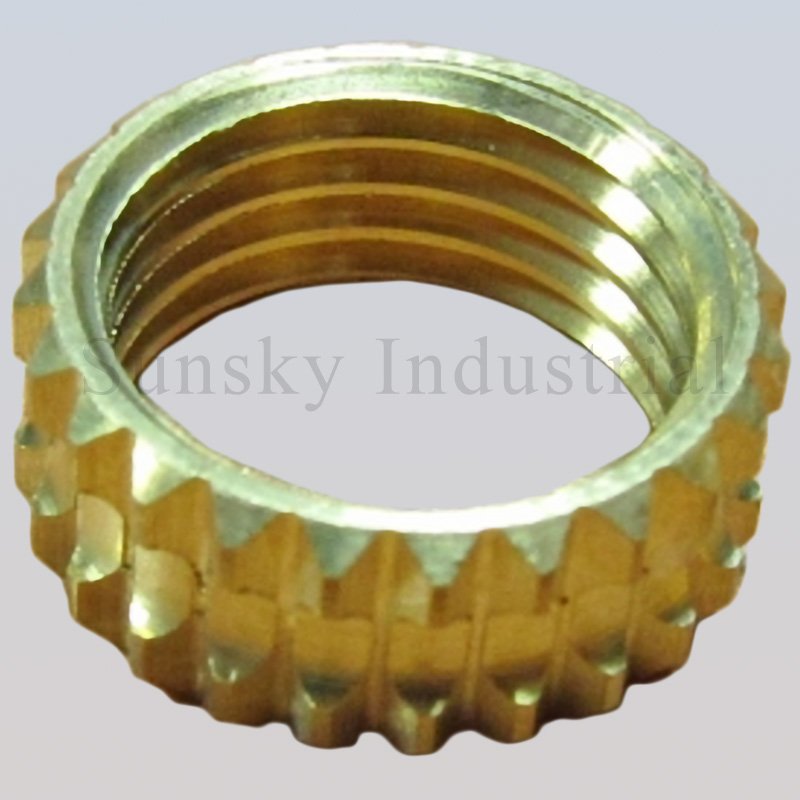 Brass nut insert machining part (AL13141)