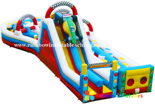 RB5001(7x17x5.5m) Inflatable Long Obstacle Course/Inflatable Obstacle with Slide