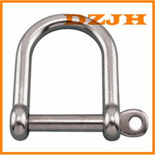  316 Stainless Steel Wide D Shackle with Screw Pin 