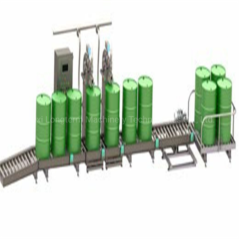 Automatic Bitumen Drum Filling Line with Weighing, Bottle Barrel Filling Drum Packing Machine^