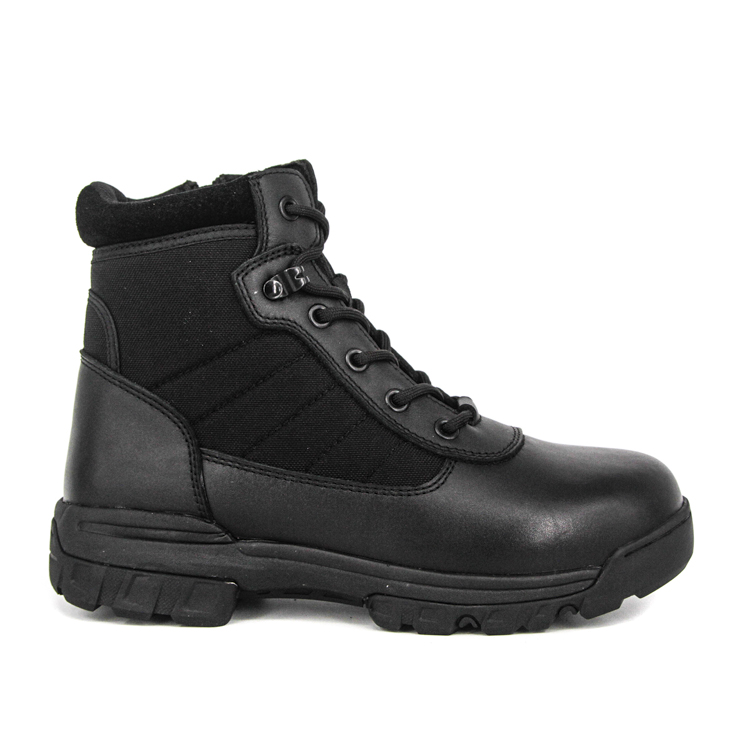 الأحذية الجلدية السوداء الشرطة التكتيكية 4112