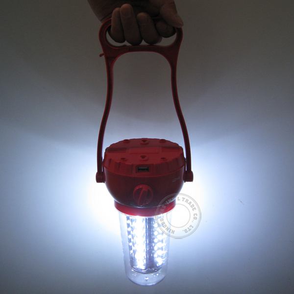 Solar Camping Light LED Rechargeable lantern with mobile phone charger