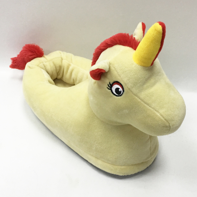 Cute Unicorn Shaped Plush Kids Animal Slippers