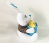 Adorable Easter Soft Plush Blue Rabbit with Baby Toy