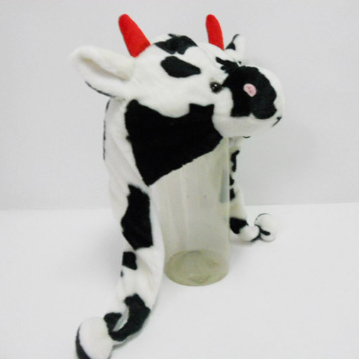 Soft Plush Toy Cow Winter Hat for Kids