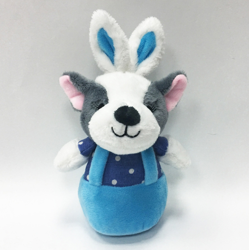 Custom Hot Sale Plush Toy Rabbit Dog with Blue Pants
