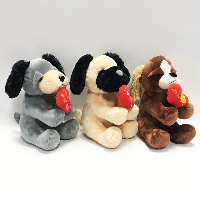 Floppy Dog Plush Toys Custom Soft Valentine Stuffed Dog