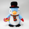 Super Soft Stuffed Blue Plush Penguin With Hat And Scarf
