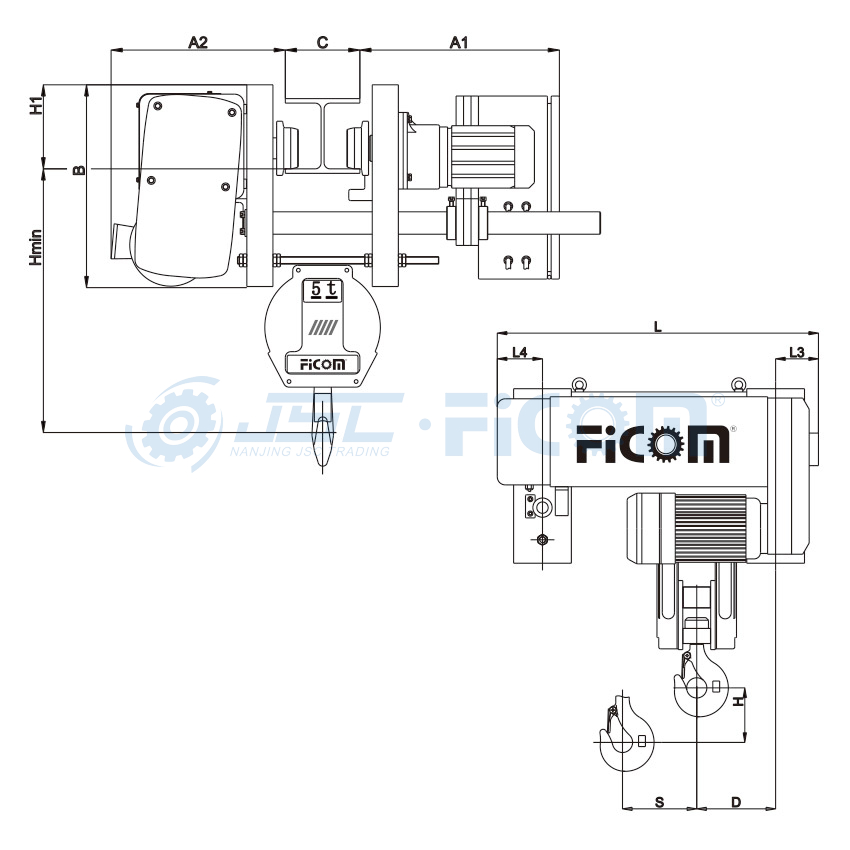SHA XD Low-Headroom Travelling Hoist