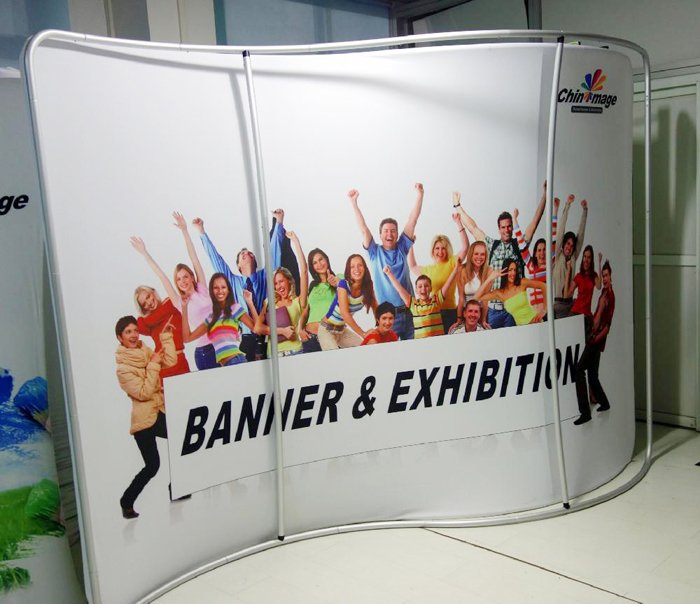 Quick Trade Show Exhibition Stand Pop Up Tension Fabric Display