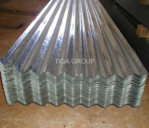 La tuile de toit enduite de fer de zinc &agrave; extr&eacute;mit&eacute; &eacute;lev&eacute;/a rid&eacute; la t&ocirc;le d'acier galvanis&eacute;e