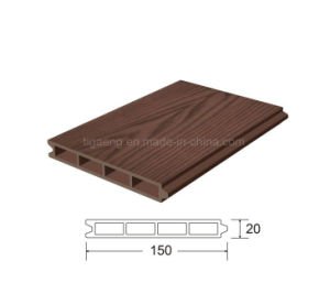 Menos suelo pl&aacute;stico de madera WPC del suelo al aire libre de la cubierta del mantenimiento