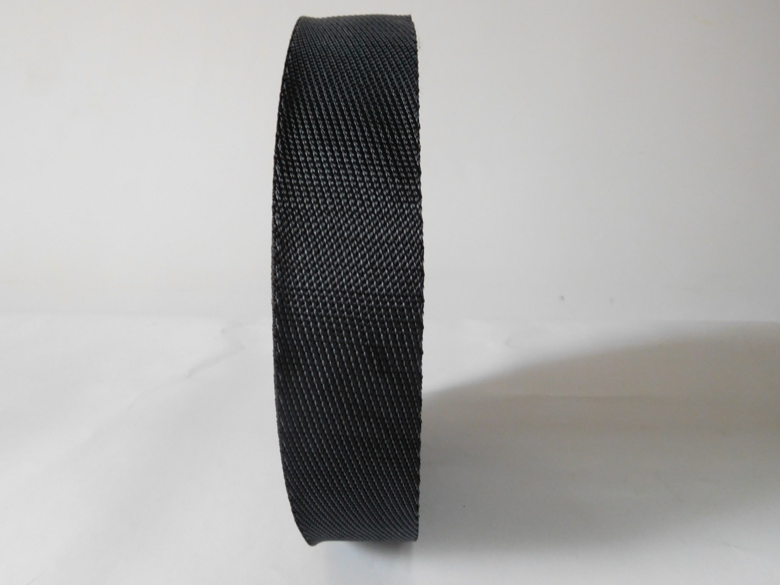 38mm black and grey polyester webbing for garment accessories