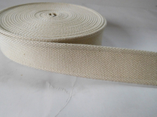 38mm white polyester cotton webbing for bags belts
