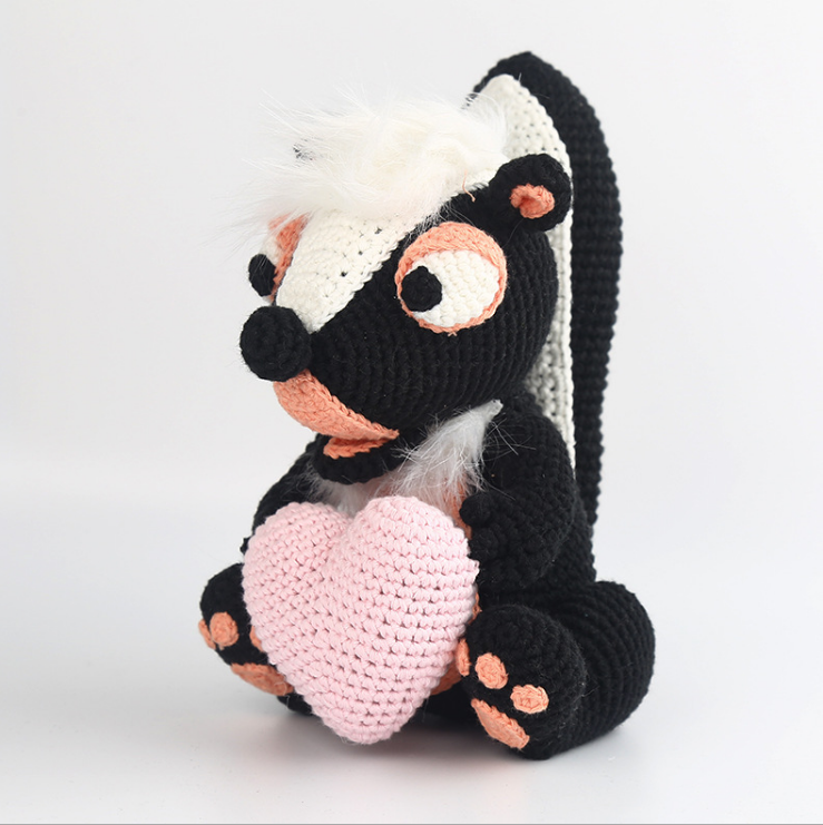 Hand Knitted skunk