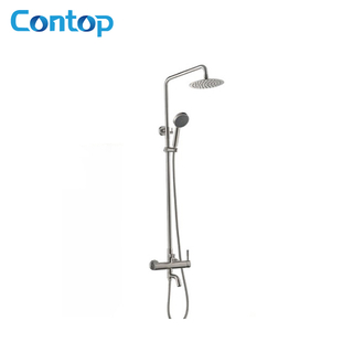 304 Stainless Steel solid body brushed shower set
