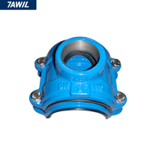 Ductile Cast Iron Metal Tapping Saddle Clamp for PVC HDPE Pipe