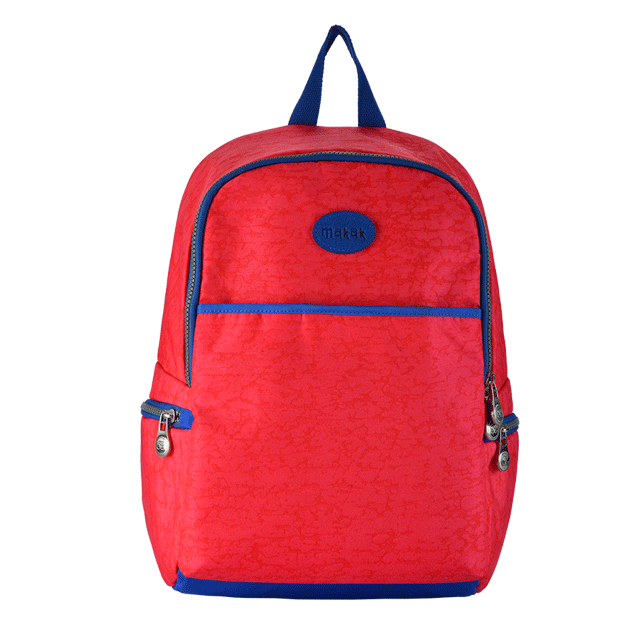Red school backpack for girls