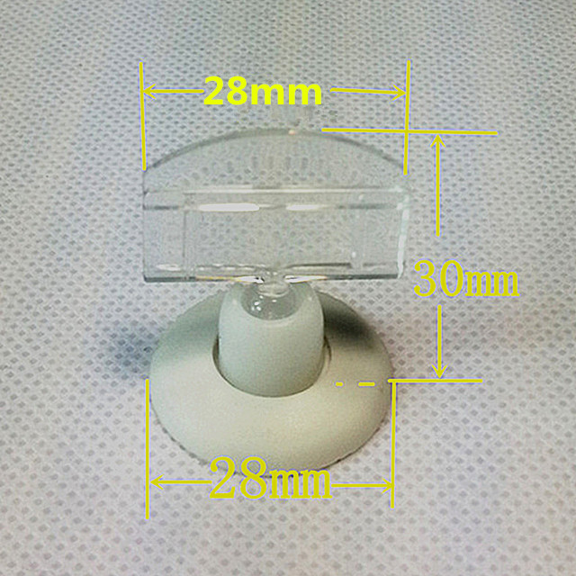 C036 POP Plastic Price Tag Sign Card Holder Paper Display Promotion Hanging Clips With Adhesive Tape on Base for Retail Shops Advertising Good Quality