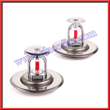 Fire sprinkler with two-piece recessed adjustable escutcheon plate