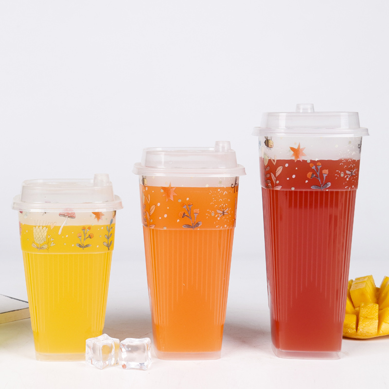 Disposable Plastic Cups for Iced Coffee Tea Water Sodas Juices